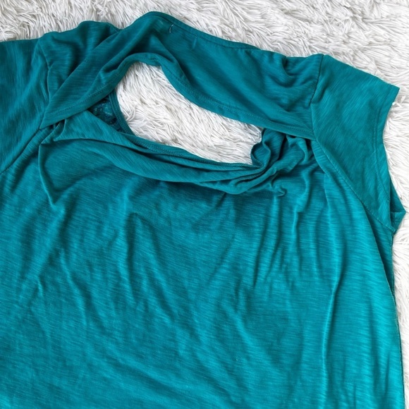 blue rose embellished short sleeve top size XXL - Picture 9 of 16